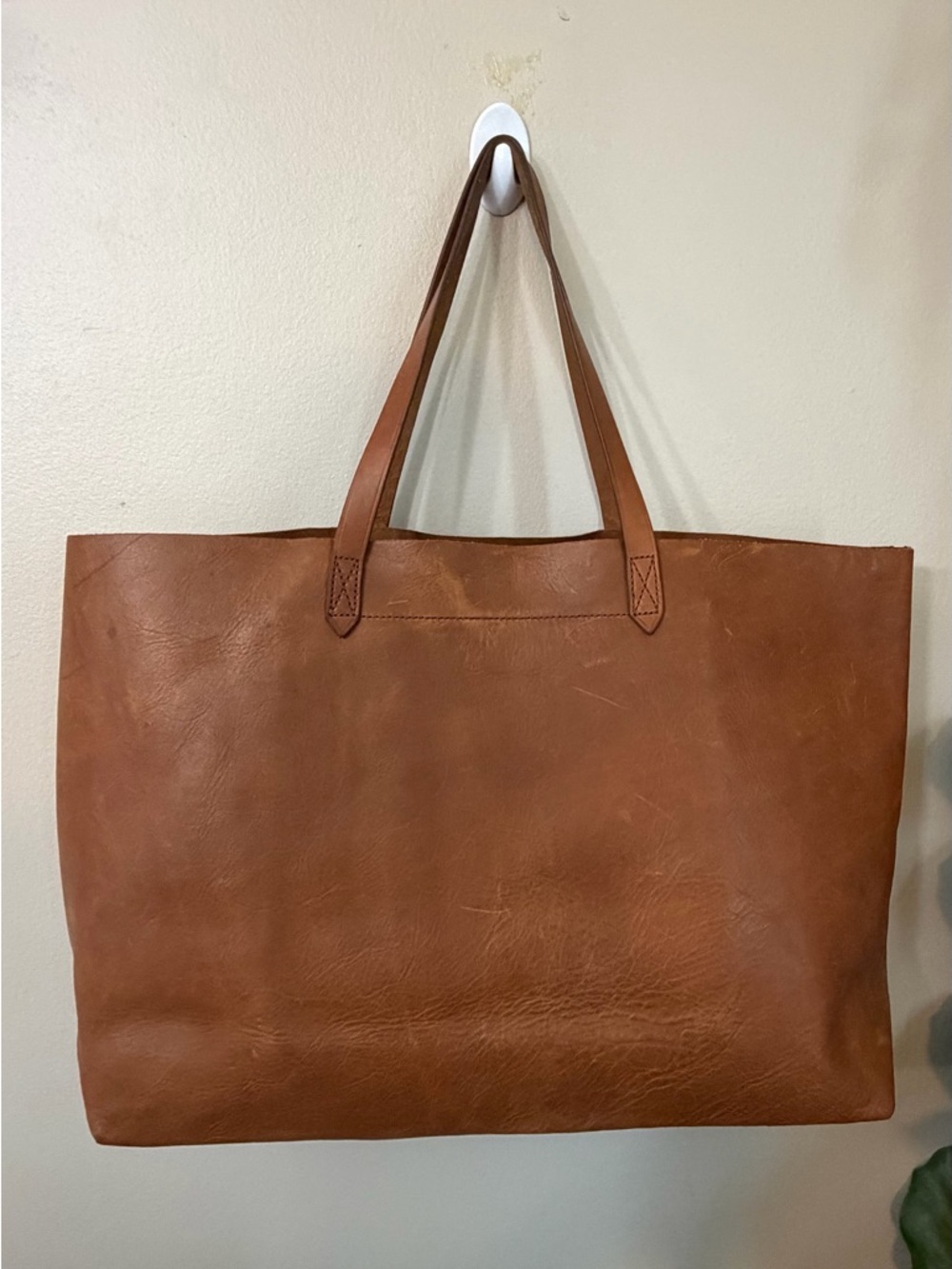 Madewell Brown Leather Tote - Classic Cognac Carryall - Picture 2 of 10